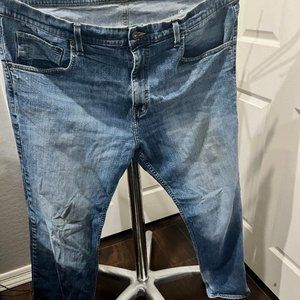 denim jeans 44X32 good condition besides one belt loop loose which left a small